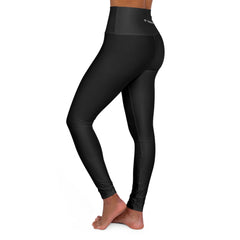 Minimal Black High Waisted Yoga Leggings (AOP)