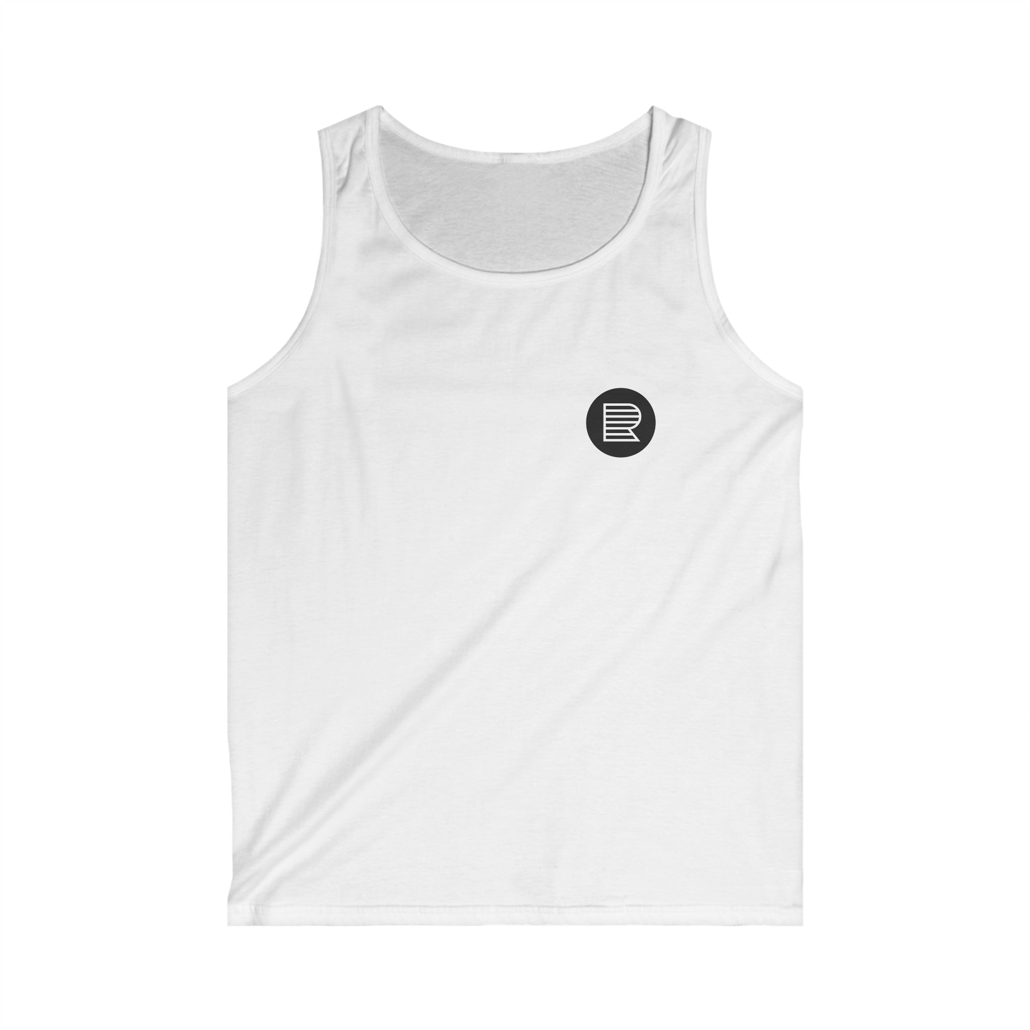 Men's Softstyle Tank Top White and Grey