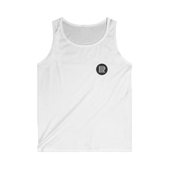 Men's Softstyle Tank Top White and Grey
