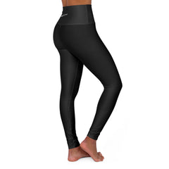 Minimal Black High Waisted Yoga Leggings (AOP)