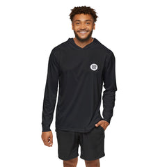 Minimal Men's Sports Warmup Hoodie Black (AOP)