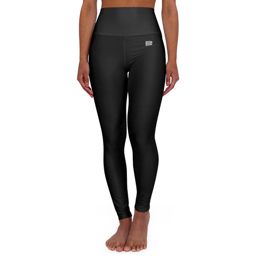 Minimal Black High Waisted Yoga Leggings (AOP) 2048
