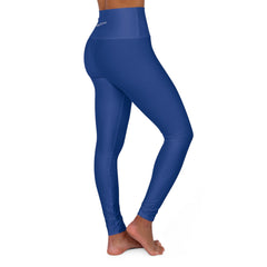 Minimal Blue High Waisted Yoga Leggings (AOP)