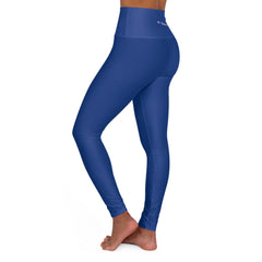 Minimal Blue High Waisted Yoga Leggings (AOP)