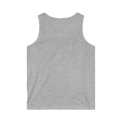 Men's Softstyle Tank Top White and Grey