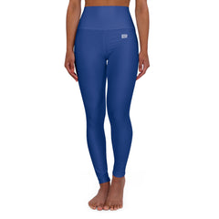 Minimal Blue High Waisted Yoga Leggings (AOP)