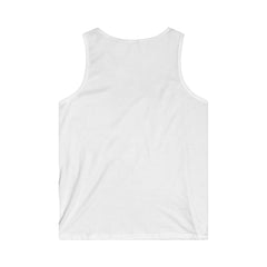 Men's Softstyle Tank Top White and Grey