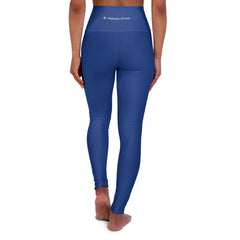 Minimal Blue High Waisted Yoga Leggings (AOP)