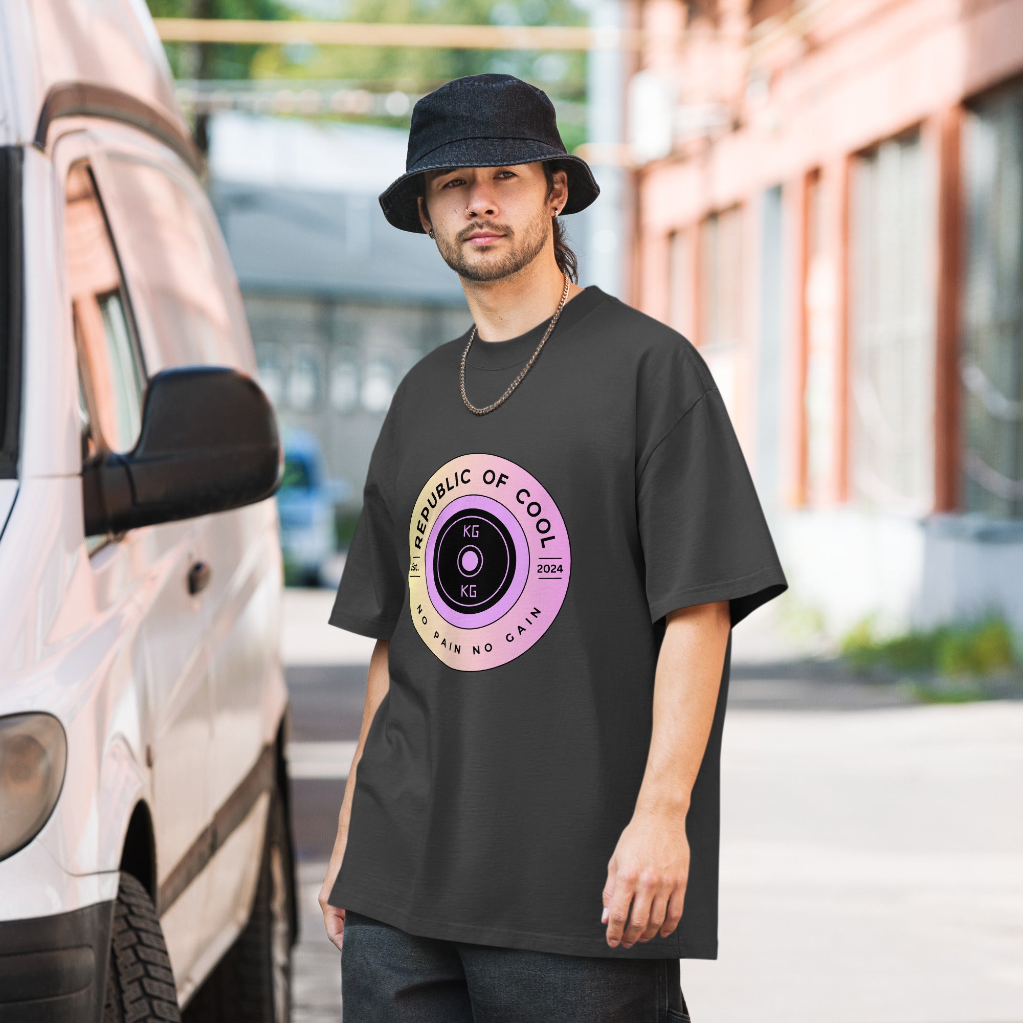 Oversized faded t-shirt - KG Weights