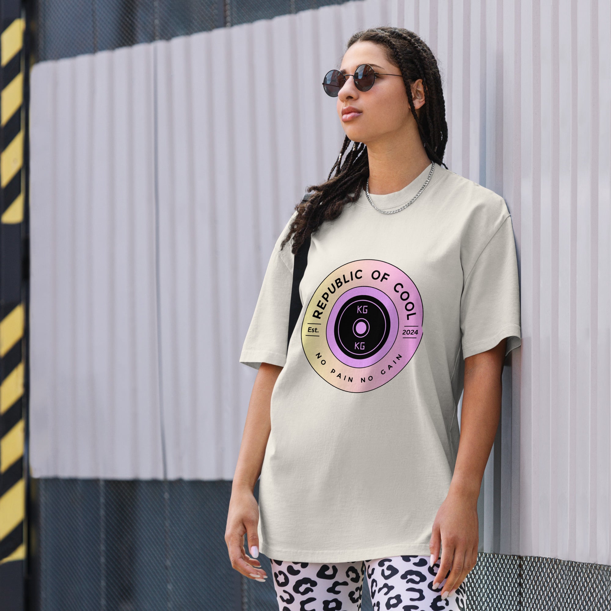 Oversized faded t-shirt - KG Weights